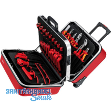 KNIPEX Elektro-Werkzeugkoffer BIG Twin-Move RED 989915, 47-teilig, ABS rot