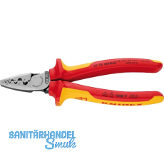 KNIPEX Crimpzange VDE 9778180 f�r Aderendh�lsen 0,25-16 mm�, 2K-Griff, L=180 mm