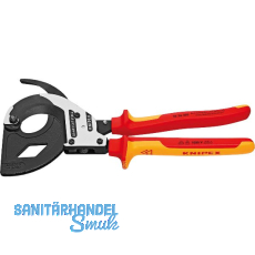 KNIPEX VDE-Kabelschneider 3-Gang Ratschenprinzip Länge 320mm für Kabel ø 60 mm KNIPEX VDE-Kabelschneider 3-Gang Ratschenprinzip Länge 320mm für Kabel ø 60 mm