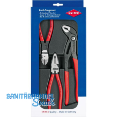 KNIPEX Zangenset Kraft Paket 3-tlg. Kombizange, Seitenschneider, Wapuzange