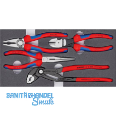 KNIPEX Zangen-Set "Basic" 4-teilig 002001V15 in Schaumstoffeinlage KNIPEX Zangen-Set "Basic" 4-teilig 002001V15 in Schaumstoffeinlage