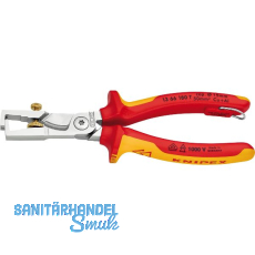 KNIPEX Abisolierzange mit Kabelschere StriX VDE 1366T, mit Befestigungsöse KNIPEX Abisolierzange mit Kabelschere StriX VDE 1366T, mit Befestigungsöse