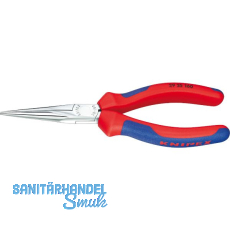 KNIPEX Telefonzange gerade 2925, flach-runde Backen, 2K-Griff, verchromt,L=160mm KNIPEX Telefonzange gerade 2925, flach-runde Backen, 2K-Griff, verchromt,L=160mm