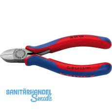 KNIPEX Seitenschneider f�r Elektromechaniker 7622, 2K-Griff, schwarz pol. 125 mm