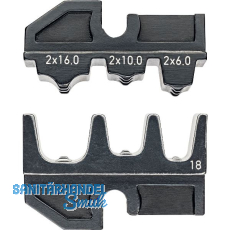 KNIPEX Crimpeinsatz 974918, Twin-Aderendhülsen für 2 Leitern 2x6/2x10/2x16 mm² KNIPEX Crimpeinsatz 974918, Twin-Aderendhülsen für 2 Leitern 2x6/2x10/2x16 mm²