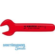 KNIPEX Einmaulschl�ssel isoliert, SW 8 mm, Maulstellung 15�, L=105 mm