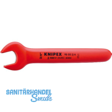 KNIPEX Einmaulschlüssel isoliert Zoll, SW 3/4", Maulstellung 15°, L=190,5 mm KNIPEX Einmaulschlüssel isoliert Zoll, SW 3/4", Maulstellung 15°, L=190,5 mm