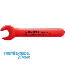 KNIPEX Einmaulschl�ssel isoliert Zoll, SW 5/8", Maulstellung 15�, L=165,1 mm