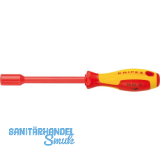 KNIPEX VDE-Steckschlüssel gerade 9803, SW 5 mm, 2K-Griff isoliert, L=230 mm KNIPEX VDE-Steckschlüssel gerade 9803, SW 5 mm, 2K-Griff isoliert, L=230 mm