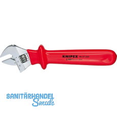 KNIPEX Einmaulschlüssel isoliert verstellbar 9807, SW bis 30 mm, L=260 mm KNIPEX Einmaulschlüssel isoliert verstellbar 9807, SW bis 30 mm, L=260 mm