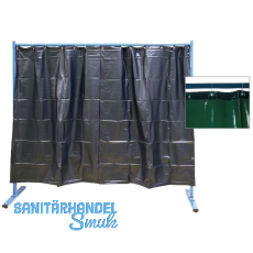 KEMPER Schwei�erschutzwand 1-teilig Breite 2.10 m hellgr�n