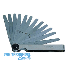 Fühlerlehre Messbereich 0,05-1,00 mm Blattlänge 100 mm 20 Blatt Fühlerlehre Messbereich 0,05-1,00 mm Blattlänge 100 mm 20 Blatt
