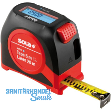 SOLA Rollbandmaß Metec mit Laserentfernungsmesser 5 m / 20 m SOLA Rollbandmaß Metec mit Laserentfernungsmesser 5 m / 20 m