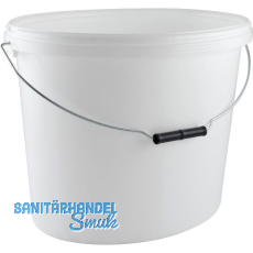 Eimer Oval 18L wei� mit B�gel ohne Deckel