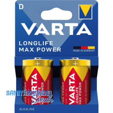 VARTA Batterie Longlife Max Power LR20/D 1,5 Volt 2 Stück VARTA Batterie Longlife Max Power LR20/D 1,5 Volt 2 Stück