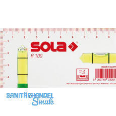 SOLA Klein-Wasserwaage R100 Abmessung 100 x 50 x 15 mm SOLA Klein-Wasserwaage R100 Abmessung 100 x 50 x 15 mm