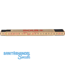 SOLA Holz-Gliederma�stab 10 Glieder mit Feder 2 m EG-Pr�fzeichen Genauigkeit III