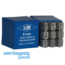 Schlagziffern-Satz Standard 8 mm