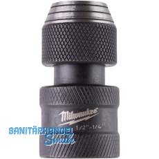 MILWAUKEE Bitadapter 1/2" vierkant - 1/4" sechskant Shockwave