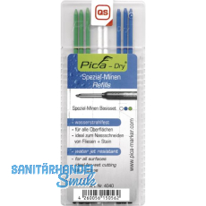 PICA Ersatzminen-Set permanent blau/wei�/gr�n wasserstrahlfest