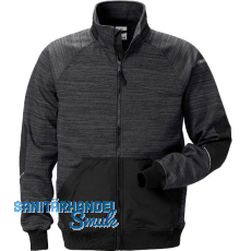 FRISTADS Sweatjacke 7052 SMP grau/schwarz M FRISTADS Sweatjacke 7052 SMP grau/schwarz M