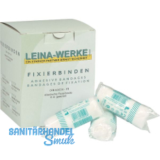 LEINA Fixierbinde elastisch weiß DIN 61634-FB 8 cm breit 4 m lang LEINA Fixierbinde elastisch weiß DIN 61634-FB 8 cm breit 4 m lang