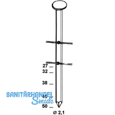 ALSAFIX Ringnut-Nagelrollen glatt C21 2,1 x 27 mm blank Drahtgebunden 16 Grad