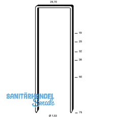 ALSAFIX Klammern Type WD 50 mm aus Stahldraht verzinkt (3200 Stück) ALSAFIX Klammern Type WD 50 mm aus Stahldraht verzinkt (3200 Stück)