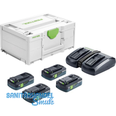 FESTOOL Akku-Starterset SYS 18 Volt / 4x 4,0 Ah TCL 6 DUO