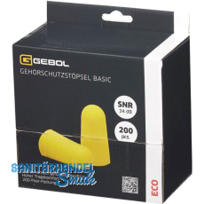 GEBOL Gehörschutzstöpsel Basic SNR = 34 dB Inhalt 200 Stück GEBOL Gehörschutzstöpsel Basic SNR = 34 dB Inhalt 200 Stück