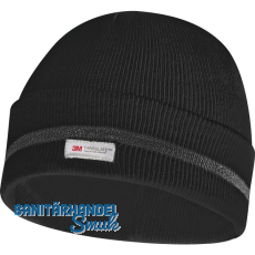 GEBOL Strick Haube - Mütze schwarz mit Reflektionsstreifen, Thinsulate Futter GEBOL Strick Haube - Mütze schwarz mit Reflektionsstreifen, Thinsulate Futter