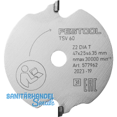 FESTOOL Vorritzer Sägeblatt DIA 47 x 2,5 x 6,35 T2 FESTOOL Vorritzer Sägeblatt DIA 47 x 2,5 x 6,35 T2