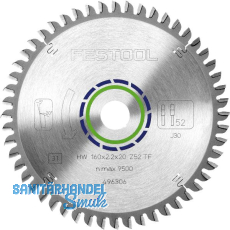 FESTOOL Spezial Kreissägeblatt HW ø 160 x 20 Zähne 52 Trapez Flachzahn FESTOOL Spezial Kreissägeblatt HW ø 160 x 20 Zähne 52 Trapez Flachzahn