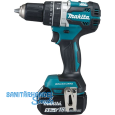 MAKITA Akku-Schlagbohrschrauber DHP484RTJ 18 Volt / 5,0 Ah (IEC) + 2 Akkus MAKITA Akku-Schlagbohrschrauber DHP484RTJ 18 Volt / 5,0 Ah (IEC) + 2 Akkus