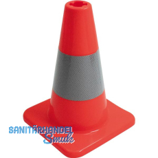 Leitkegel aus PVC 35 cm rot/wei� tagesleuchtend