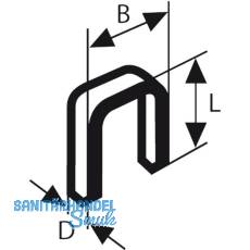 BOSCH Klammern Typ 55 Länge 14 mm Breite 6 mm BOSCH Klammern Typ 55 Länge 14 mm Breite 6 mm