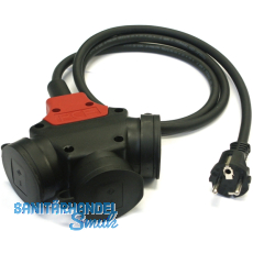 PCE Verlängerungskabel 3-fach H07RN-F 3G1.5 Länge 1.5 m IP44 PCE Verlängerungskabel 3-fach H07RN-F 3G1.5 Länge 1.5 m IP44