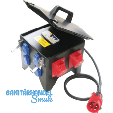 PCE Mobilverteiler Vollgummi Spitz tragbar 5G2,5 4x250V/2x400V+FI IP44