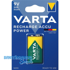 VARTA Batterie Recharge Akku Power 6F22 9 Volt 200 mAh (1 St) VARTA Batterie Recharge Akku Power 6F22 9 Volt 200 mAh (1 St)