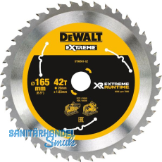 DEWALT Kreiss�geblatt XR Extrem Runtime HM � 165 x 1,76 x 20mm Z�hne 42 (WZ/FZ)
