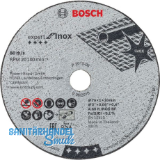 BOSCH Trennscheibe Expert for Inox � 76 x 1 x 10 mm (5 St)