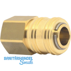 Euro Druckluft Kupplung aus Messing mit Innengewinde 1/4"