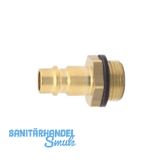 Euro Druckluft Stecknippel aus Messing mit Außengewinde 3/8" Euro Druckluft Stecknippel aus Messing mit Außengewinde 3/8"