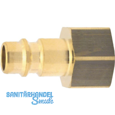 Euro Druckluft Stecknippel aus Messing mit Innengewinde 3/8"