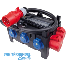 PCE Mobilverteiler Kunststoff Ischl tragbar 32A 6x250V/3x400V+FI IP44 PCE Mobilverteiler Kunststoff Ischl tragbar 32A 6x250V/3x400V+FI IP44