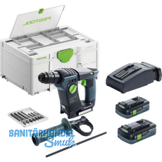 FESTOOL Akku-Bohrhammer BHC 18 HPC 4,0 I-Plus 18 Volt / 4,0 Ah (IEC) Li-Ion