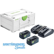 FESTOOL Akku-Starterset SYS 18 Volt / 2x 5,0 Ah TCL 6 DUO