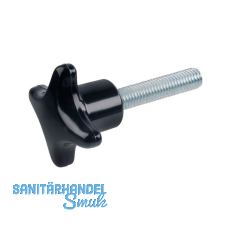 Kreuzgriffschraube DIN6335 Kunststoff Au�en � 32 mm mit Gewindestift M 6 x 15 mm