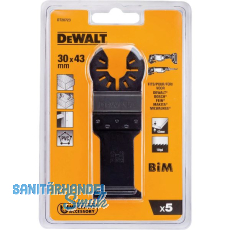 DEWALT Multi Tool Sägeblatt DT 20723 Breite 30mm Länge 43mm (5 Stück) DEWALT Multi Tool Sägeblatt DT 20723 Breite 30mm Länge 43mm (5 Stück)