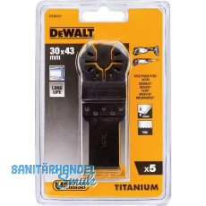 DEWALT Multi Tool Sägeblatt Titan DT 20727 Breite 30mm Länge 43mm (5 Stück) DEWALT Multi Tool Sägeblatt Titan DT 20727 Breite 30mm Länge 43mm (5 Stück)